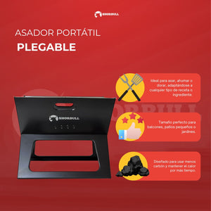 Asador Portátil Plegable Shorbull